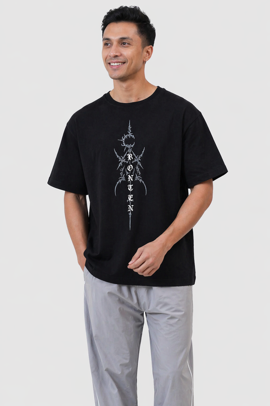 Twin Sword Oversized T-shirt Black