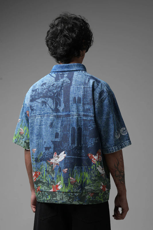 Phantom Crest Oversized colar tee