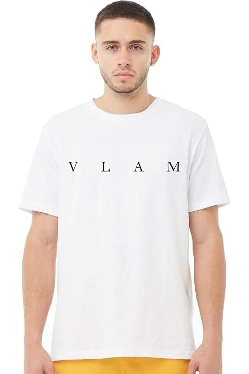 vlam whiter t-shirt for men oversized