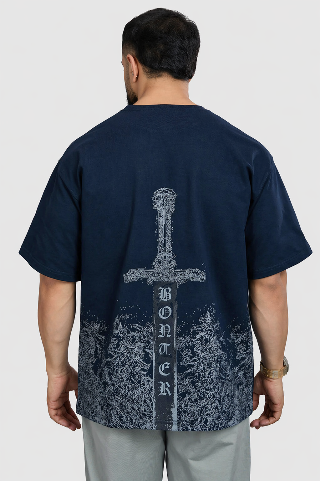 Sword Oversized T-shirt Navy