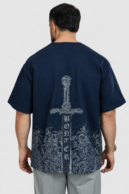 Sword Oversized T-shirt Navy