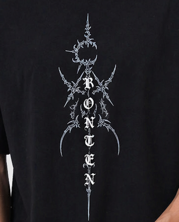 Twin Sword Oversized T-shirt Black