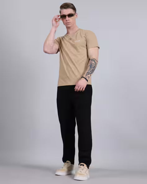 Short Sleeve Typographic Back Print Tshirt for men