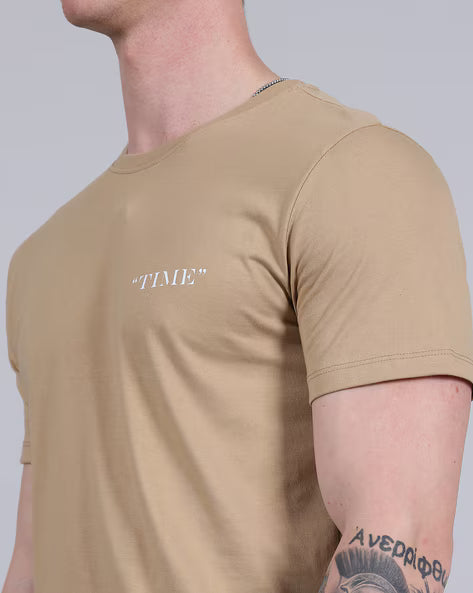 Short Sleeve Typographic Back Print Tshirt for men