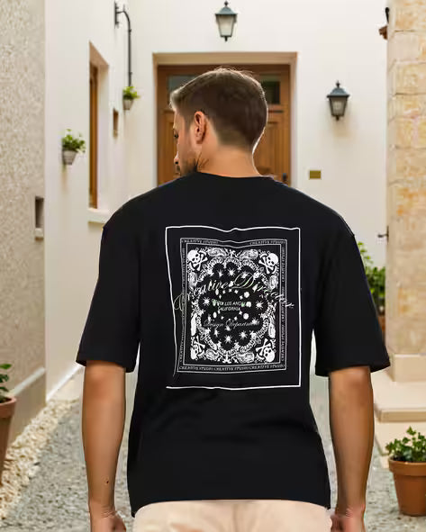 DEATH BLACK OVERSIZED T-SHIRT FOR MEN