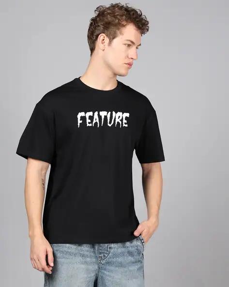 Drop Shoulder Typographic Back Print Crew Tshirt Butterfly