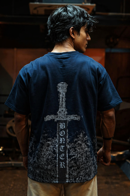 Sword Oversized T-shirt Navy