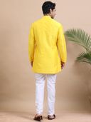 KURTHA LIGHT TOUCH LIGHT COTTON YELLOW FOR MEN