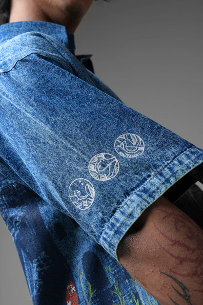 Phantom Crest Oversized colar tee