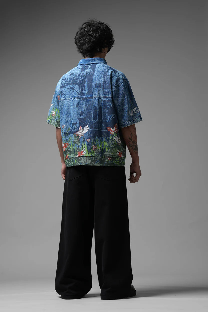 Phantom Crest Oversized colar tee