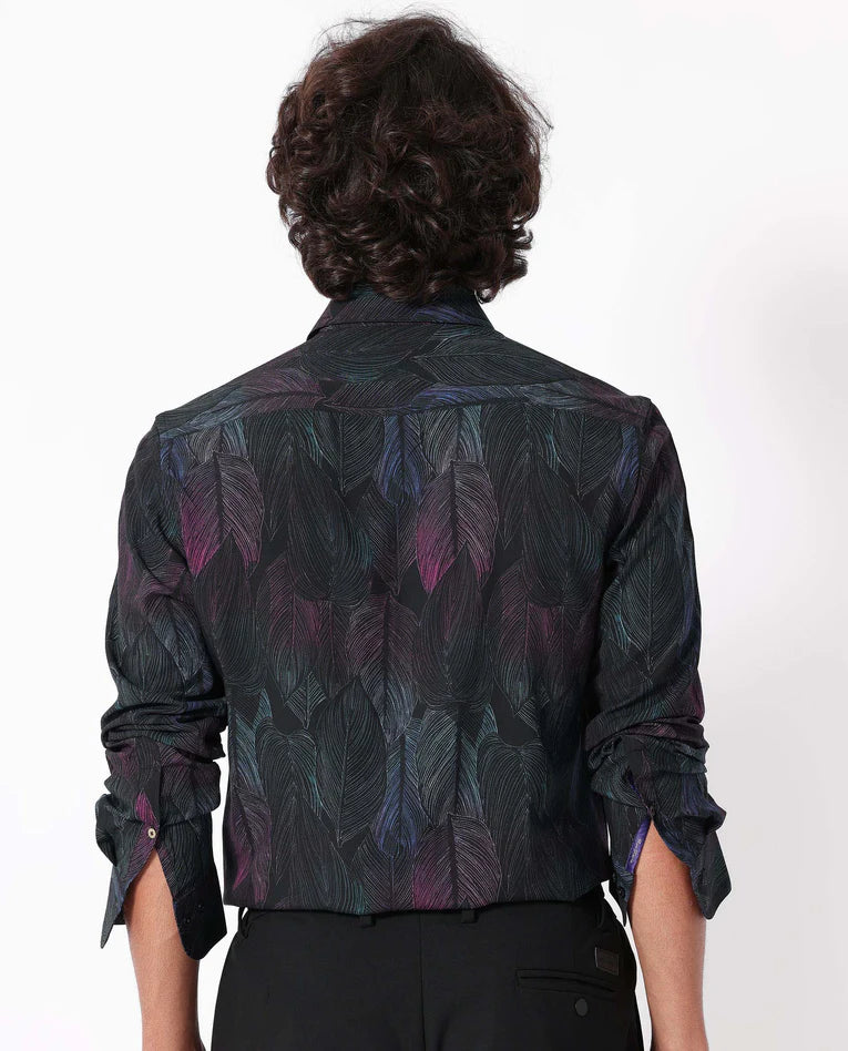 BARTELETS BLACK COLOUR SHIRT FOR MEN
