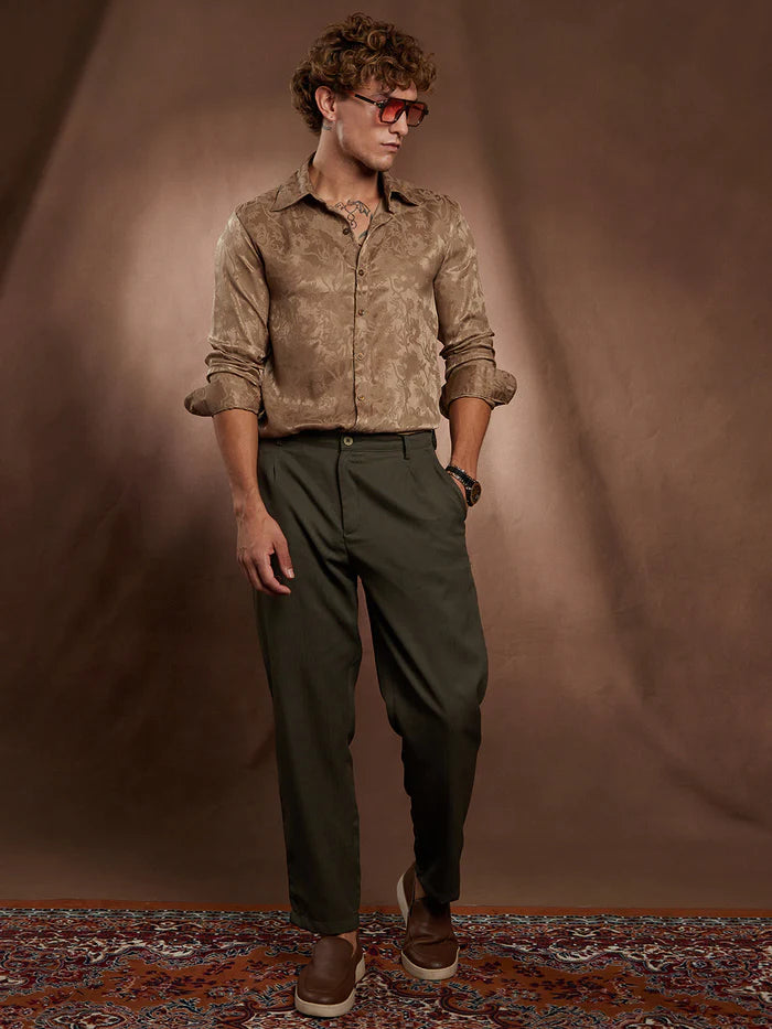 Flora-Textured shirt for men