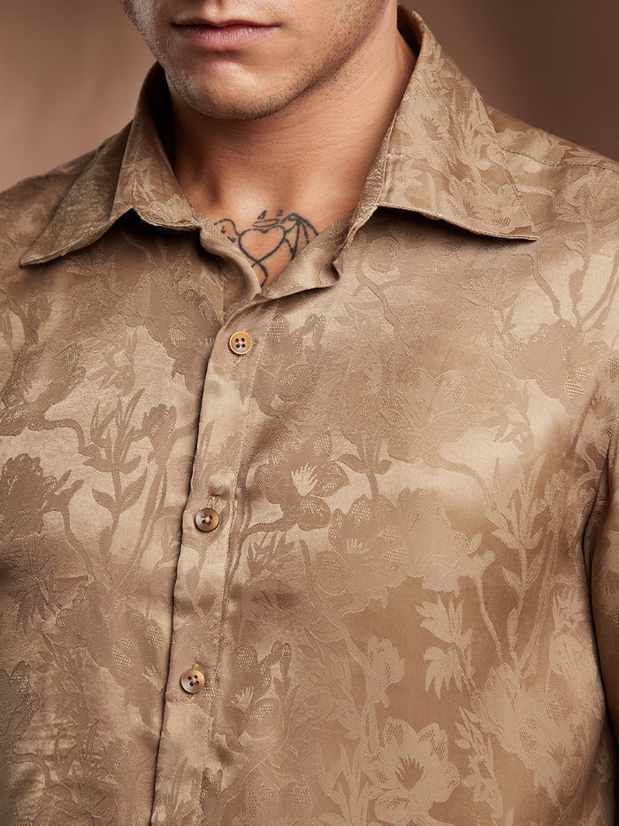 Flora-Textured shirt for men