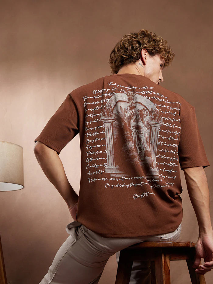 Boxy-Mytho Modernism oversized t-shirt backprint t-shirt for men