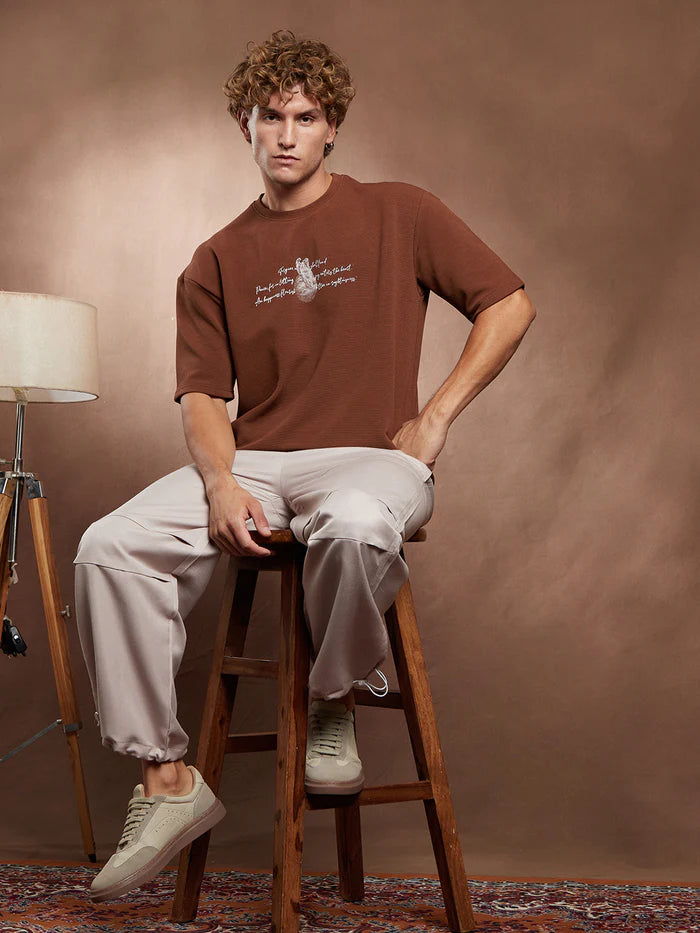 Boxy-Mytho Modernism oversized t-shirt backprint t-shirt for men