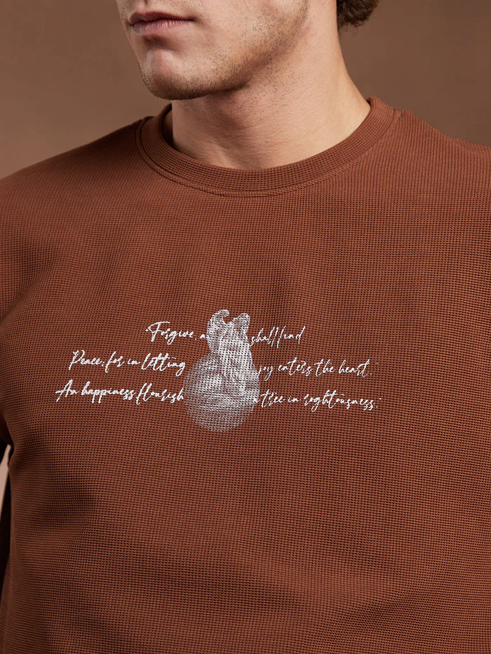 Boxy-Mytho Modernism oversized t-shirt backprint t-shirt for men