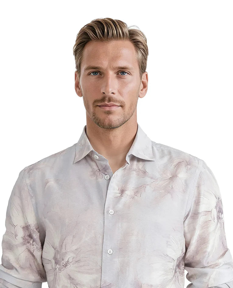RELAXED FIT FLORAL PRINT SHIRT FOR MEN