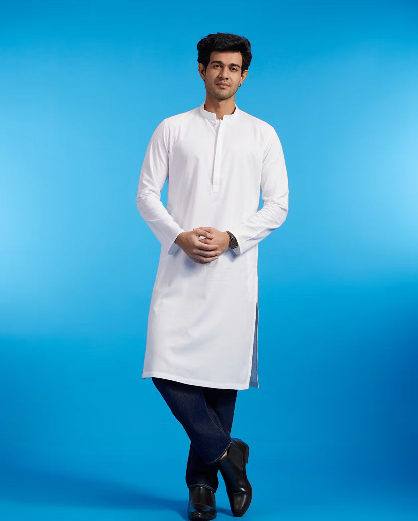WHITE KURTHA'S SOFT CLOTH FOR MEN