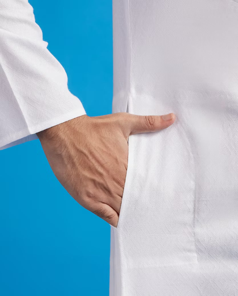 WHITE KURTHA'S SOFT CLOTH FOR MEN