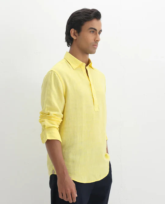KURTHA FOR GANESH IMMERSION YELLOW SOFT CLOTH FOR MEN
