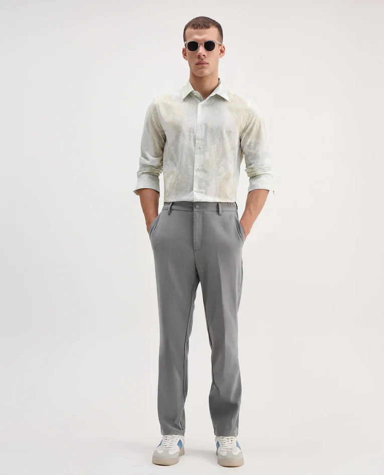 PAISLEY PRINT REGULAR FIT SHIRT LIVRA - OFF WHITE FOR MEN