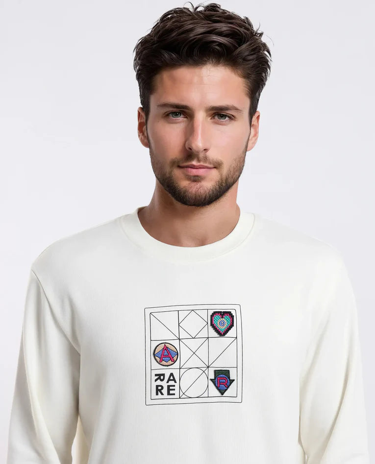 Typography printed sweat shirt for men cotton 100%