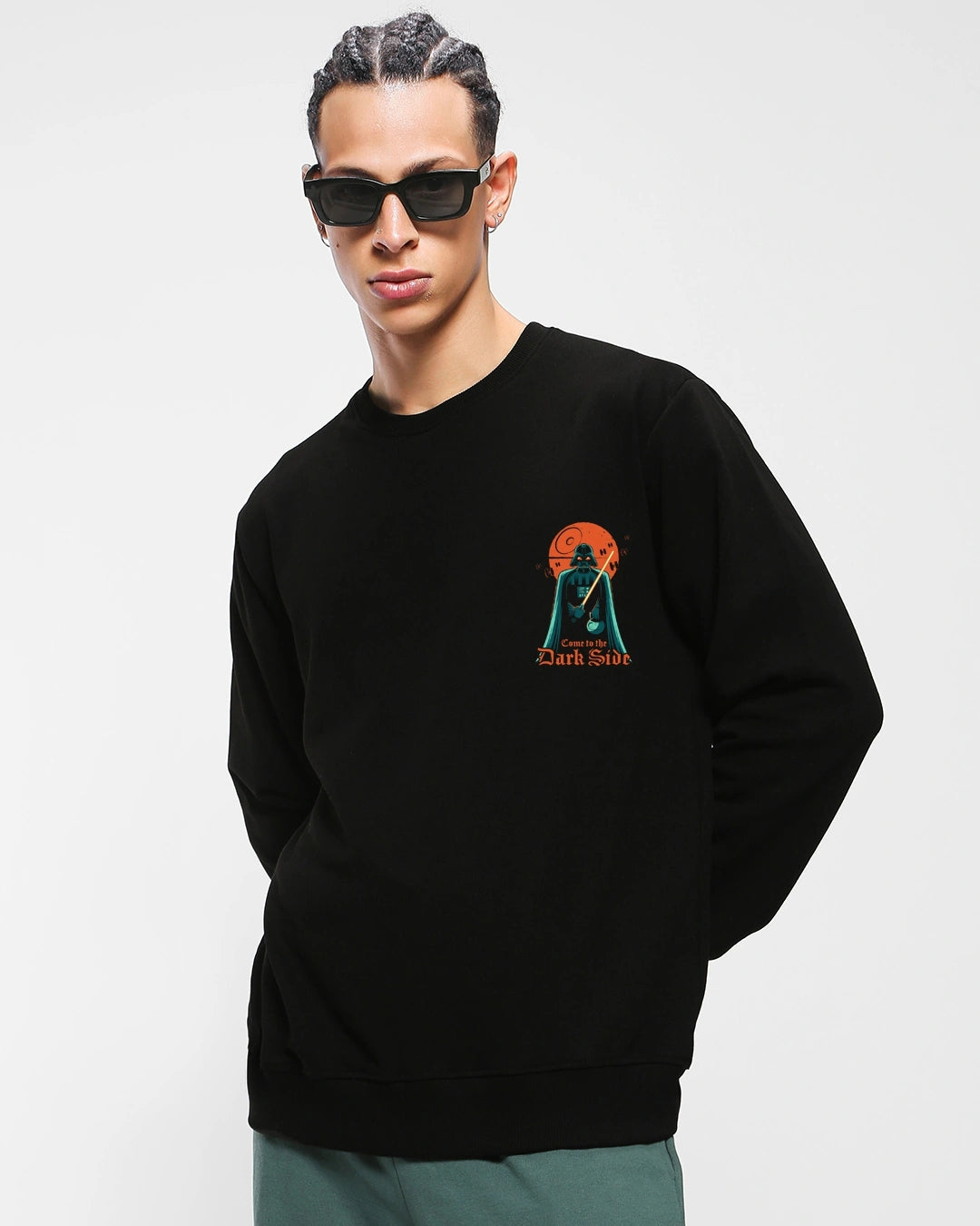 Men's black come to the black dark side sweat shirt