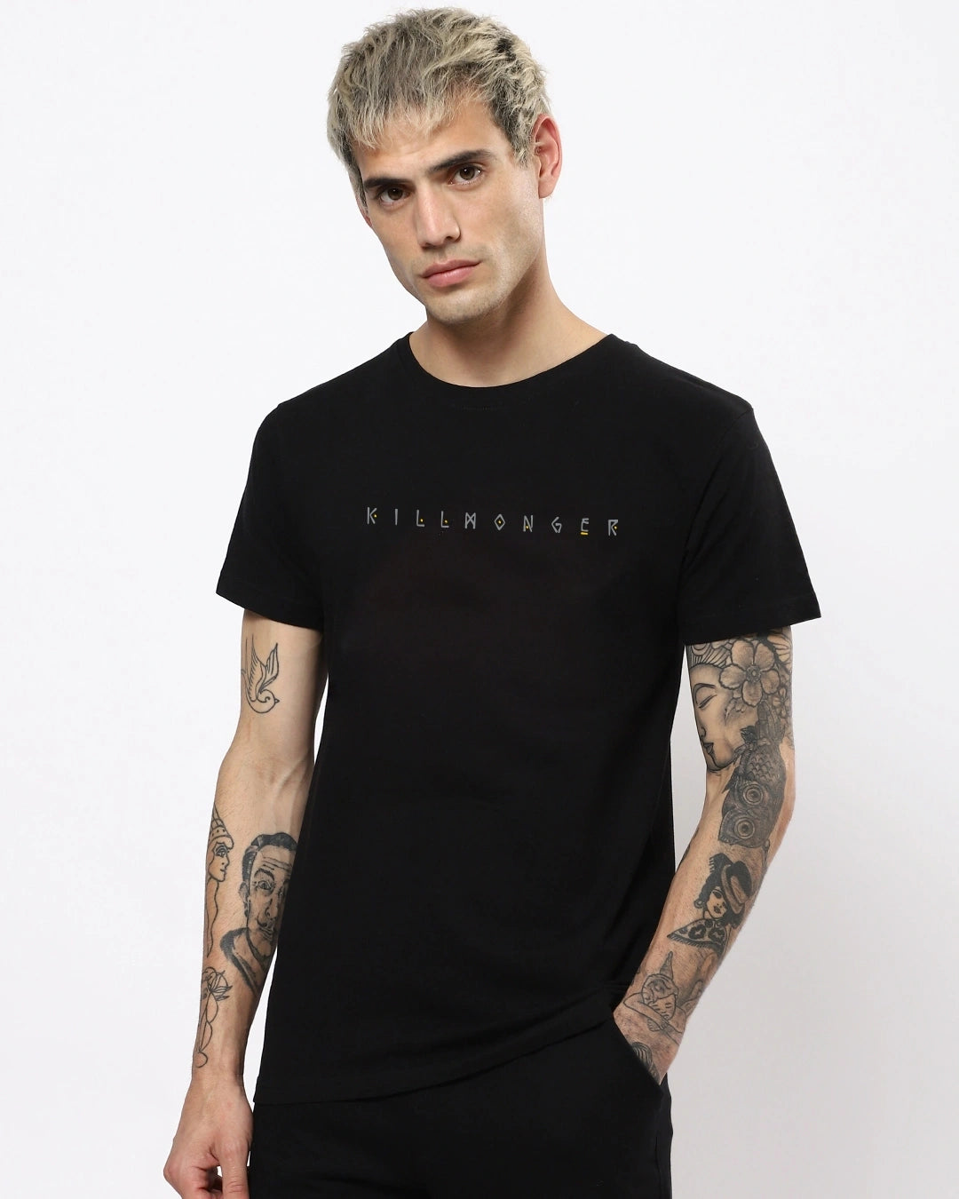 Killmonger black over sized t-shirt for men