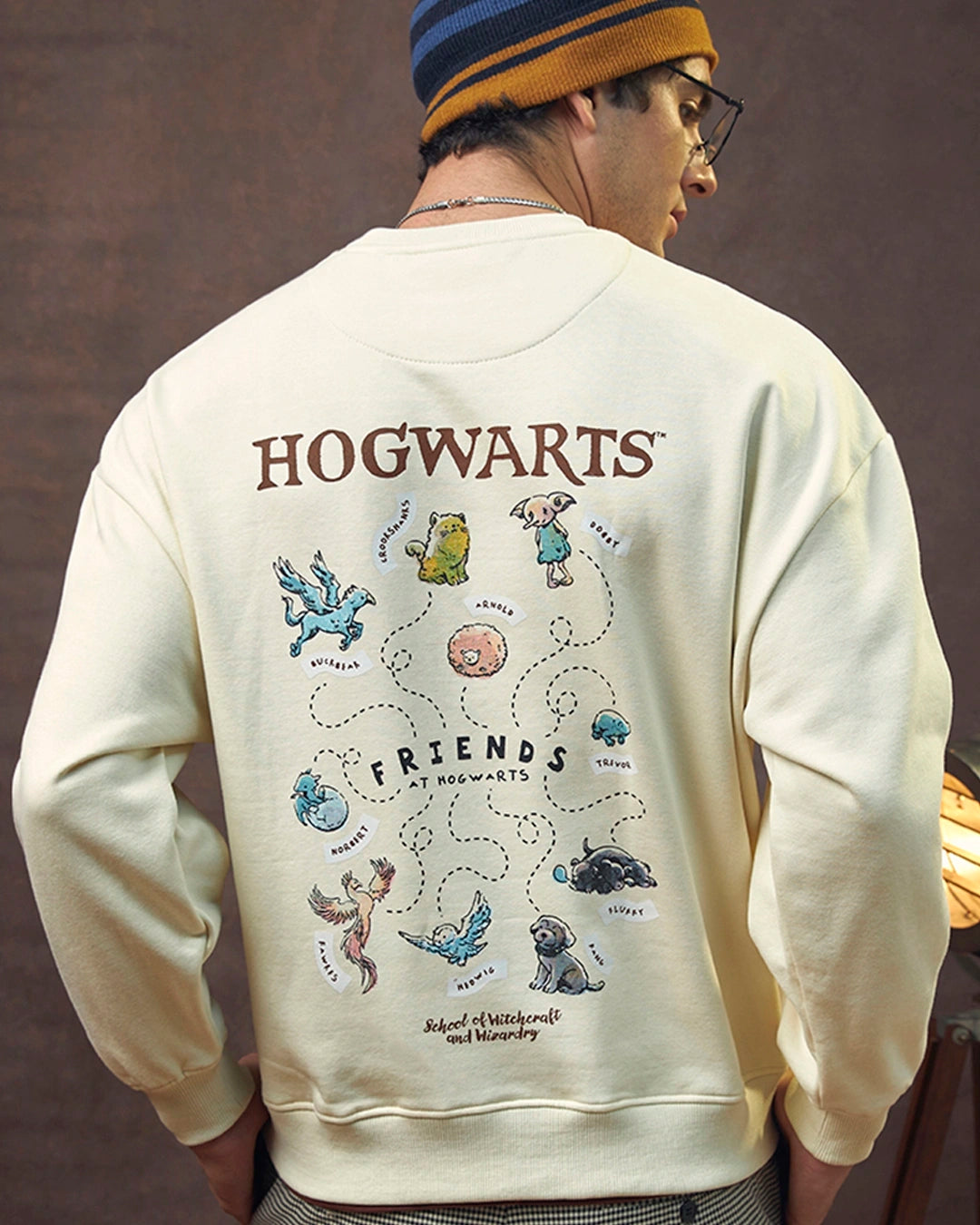 Men's gardenia school of witch harry potter graphic printed sweat shirt