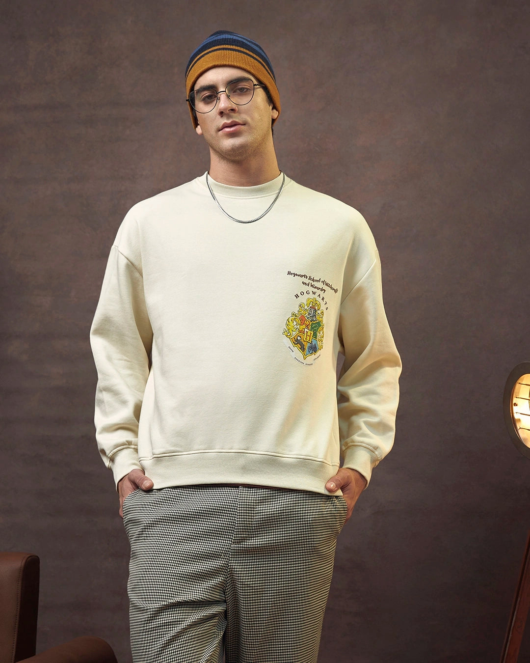 Men's gardenia school of witch harry potter graphic printed sweat shirt