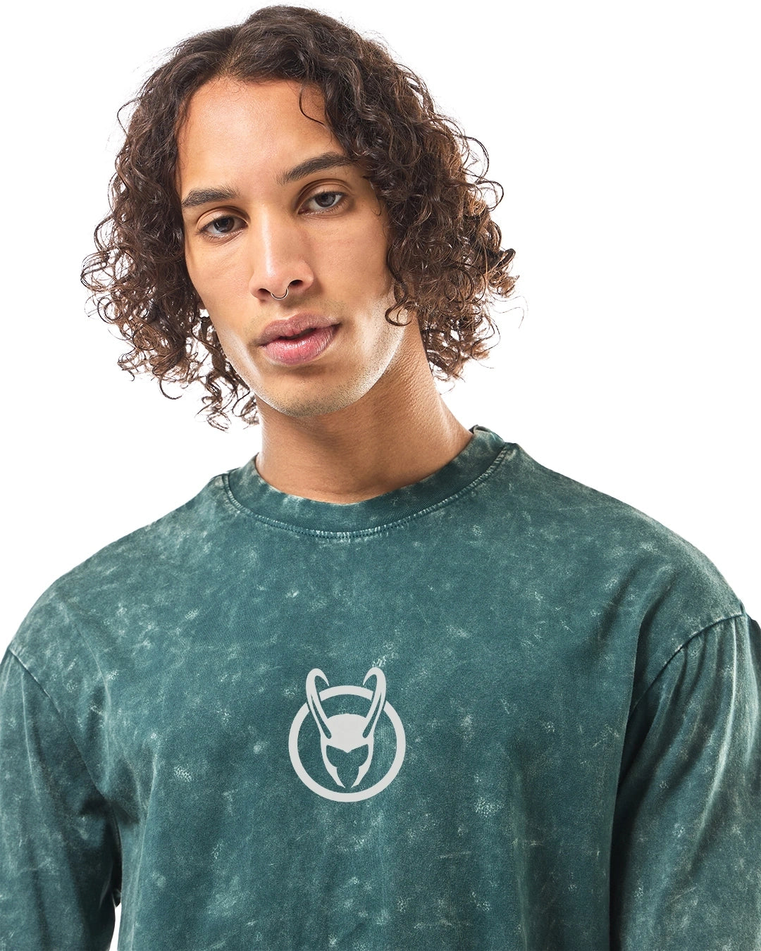 Men's green Loki graphic design over sized t-shirt