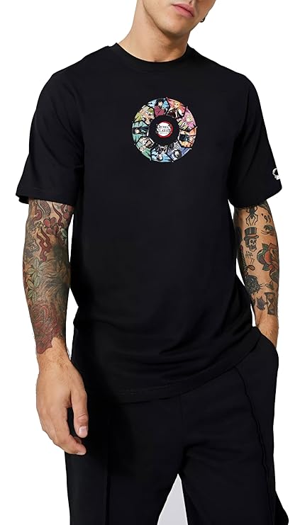 Peace out back print over sized t-shirt for men demon slayer