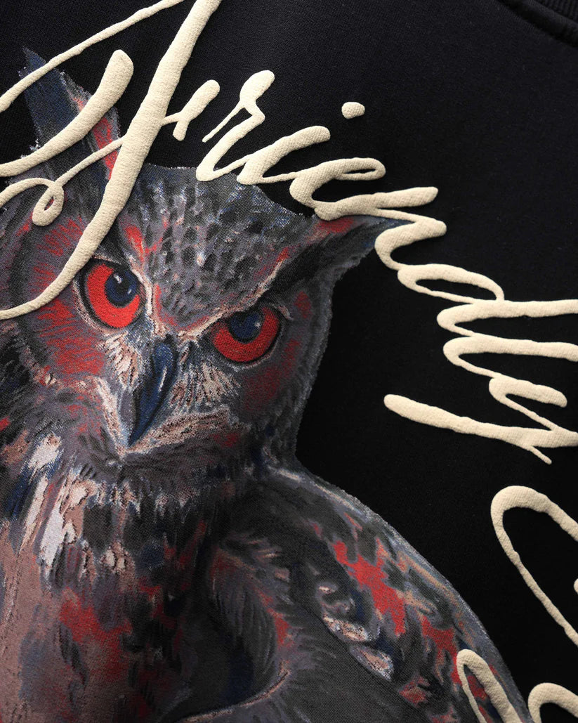 Black Phantom Owl oversized T-Shirt